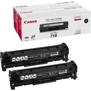 Canon toner 718BK original svart **2-Pack**