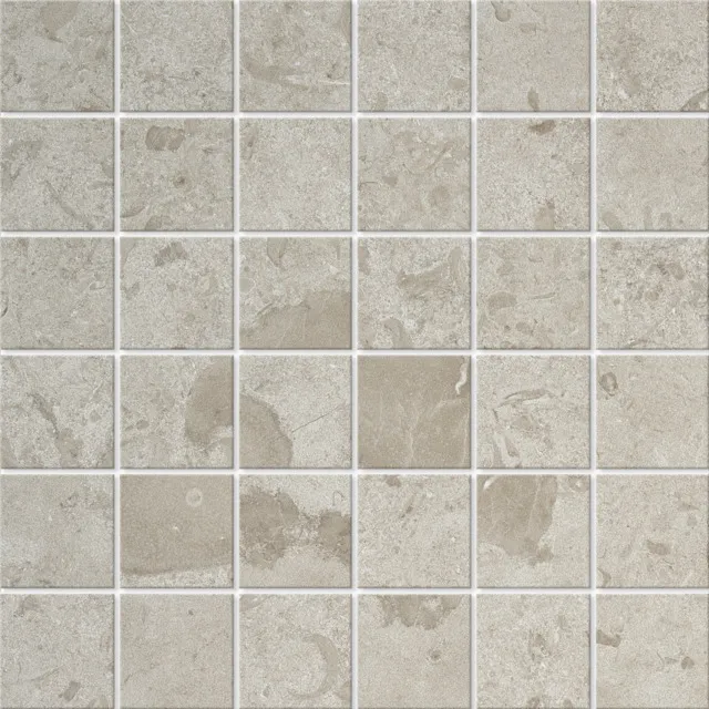 GRANITKERAMIK J0505 NORRVANGE LIGHT GREY BRICMATE 48X48MM | Beijerbygg Byggmaterial