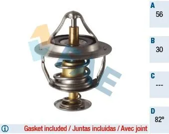 FAE Termostat, kylvätska – P1270458 – lexus, mitsubishi, nissan, proton, renault, smart, toyota – OE 1222000115, 1N091-5171, 21200-2W201