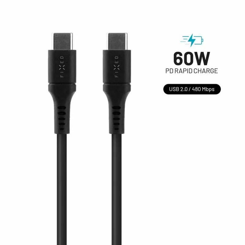 USB-laddningskabel FIXED FIXDLS-CC2-BK