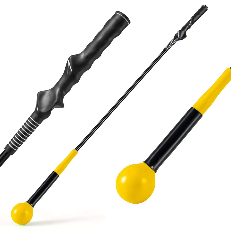 Golfsvingtränare - 100 cm, viktat huvud, flexibelt skaft