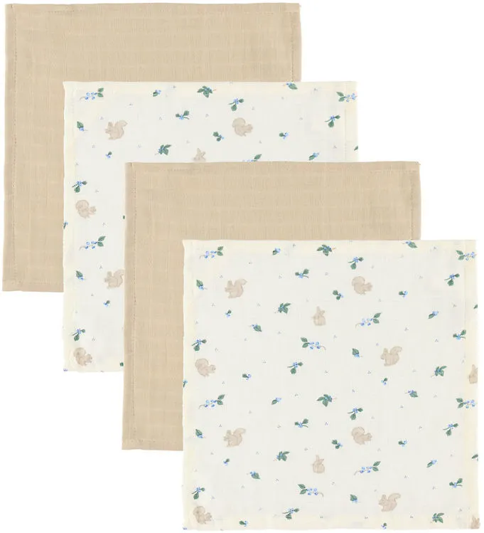 Cam Cam Tvättlappar - Muslin - 4-pack - Blåbär