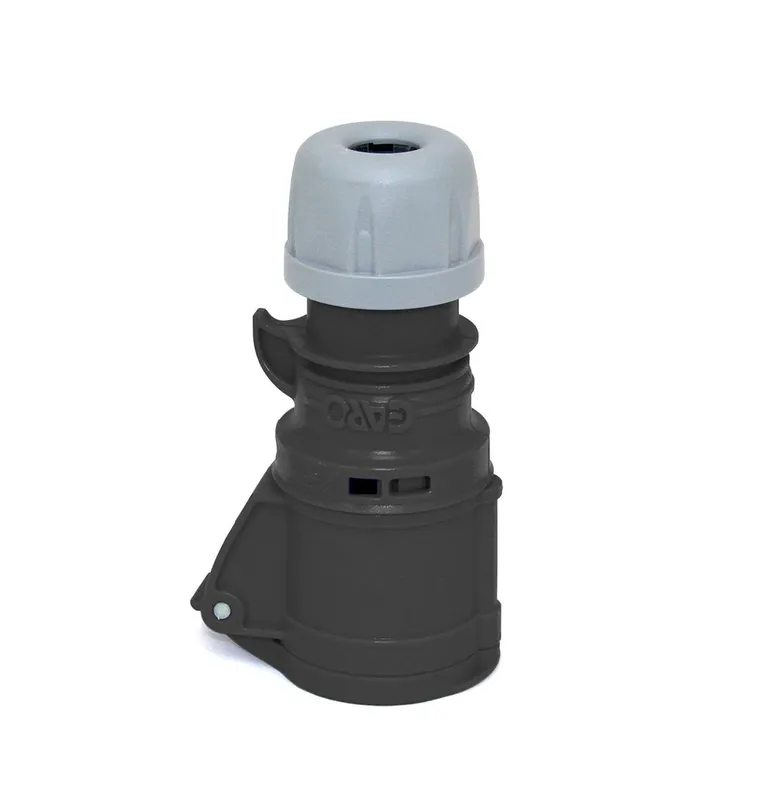 Garo S 416-5 Q Skarvuttag IP44, 5-polig 16A, Quick Svart, 5 h