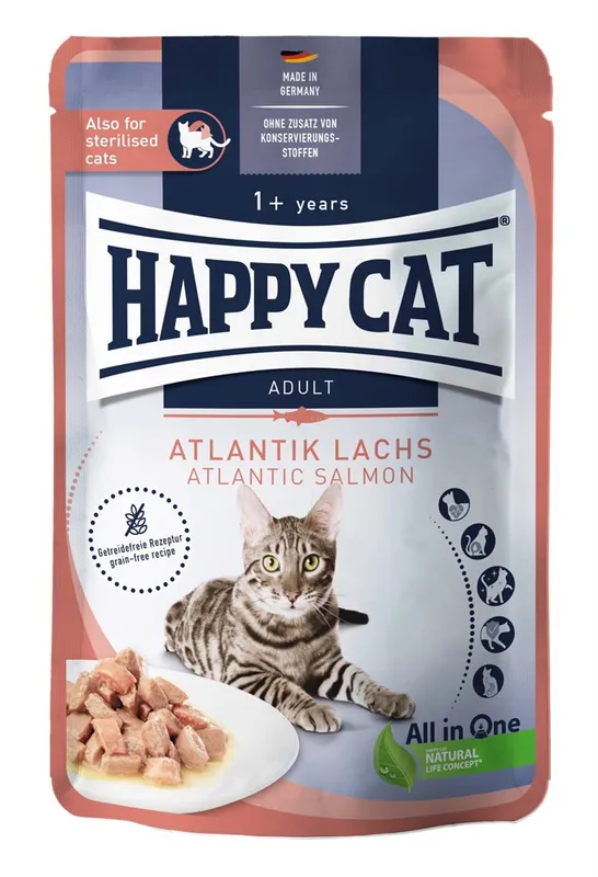 Kött i Sås, Våtfoder med Lax för katt - 20 st x 85 g