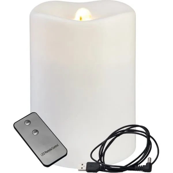 Blockljus LED Vit 10x14cm