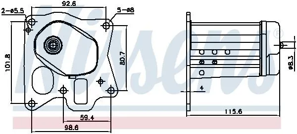 EGR kylare NISSENS 989455