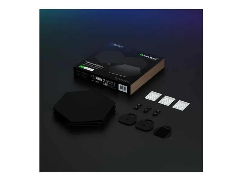 Nanoleaf Shapes Black Hexagons Expansion Pack (3 Panels)