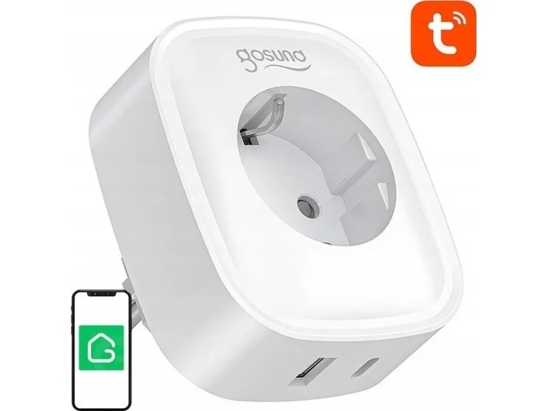 Gosund SP6 16A USB-C 20W Tuya smart WiFi/Bluetooth socket