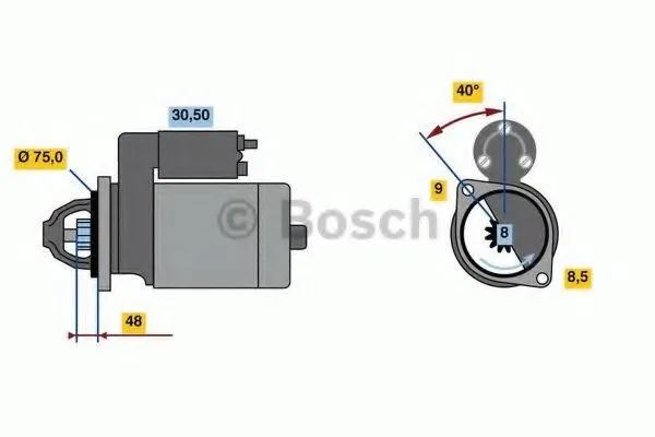 Startmotor BOSCH 0 986 023 520