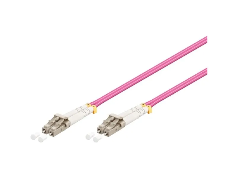 Pro Fiber Optisk LC - LC OM4 - 0.5m - Röd - 0.5m