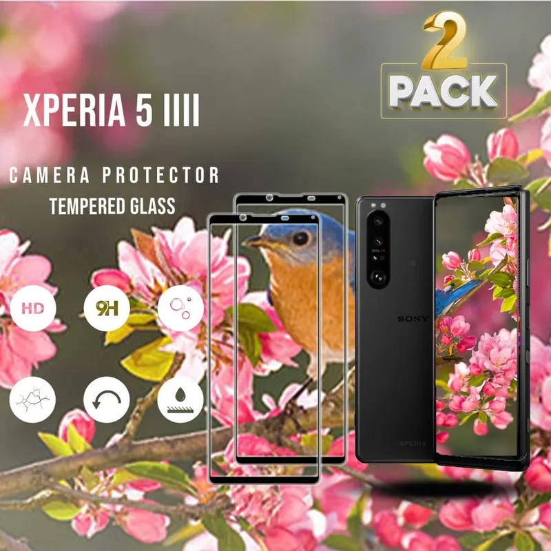 2 Pack Sony Xperia 5 III – Härdat glas 9H – Super Kvalitet 3D Skärmskydd