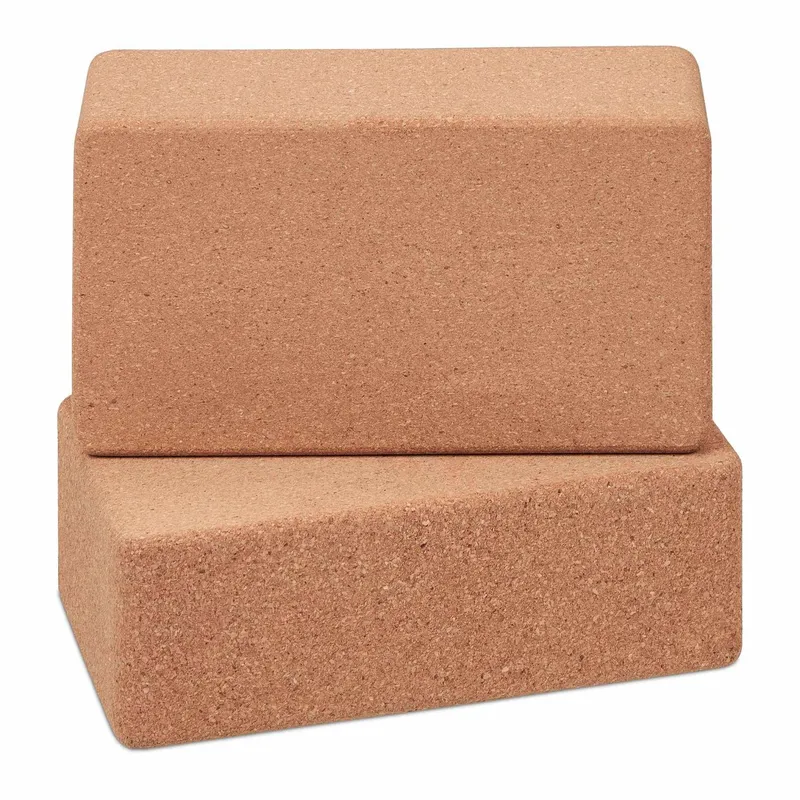 Yogablock i kork, set om 2