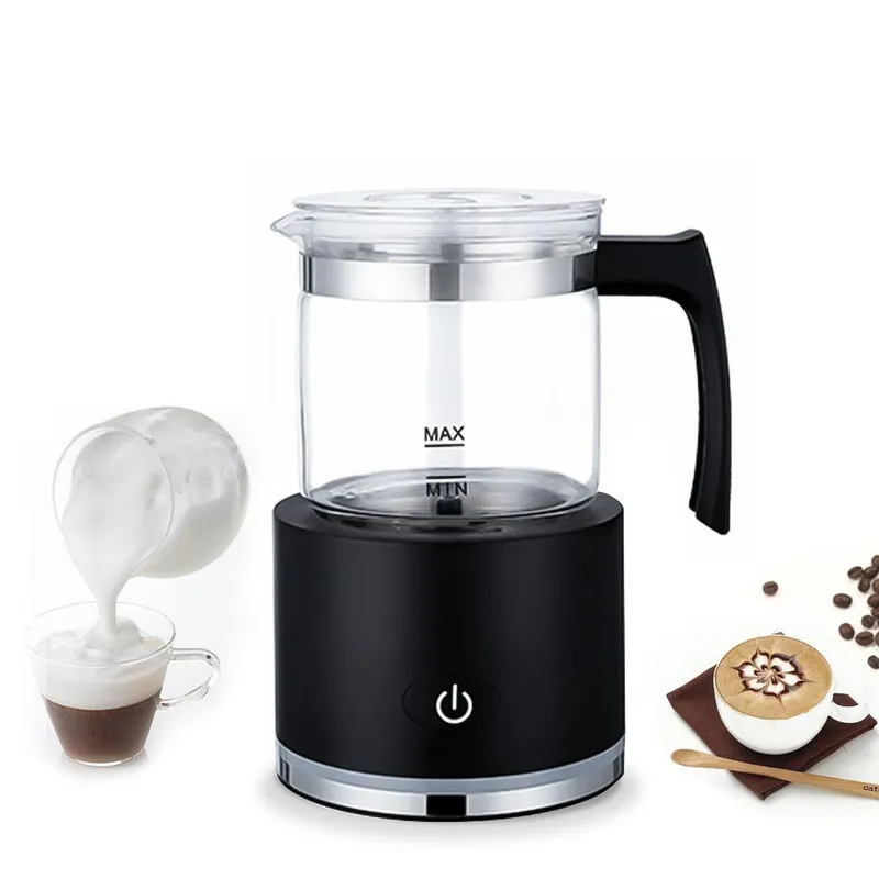 Löstagbar mjölkskummare 8,45 oz/250 ml elektrisk mjölkskummare och ångbåt med Touch Control 600W EU Plug svart