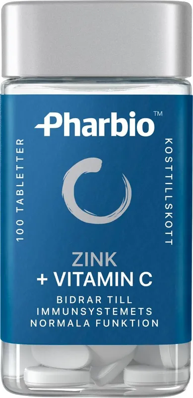 Pharbio Zink + Vitamin C 100 tablett