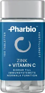 Pharbio Zink + Vitamin C 100 tablett