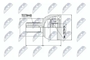 Ledsats, drivaxel NTY NPZ-FR-021