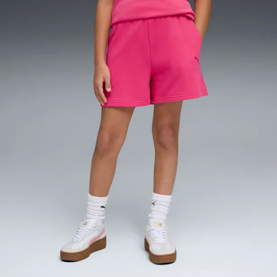 Puma Högmidjade Shorts, Rosa, 128