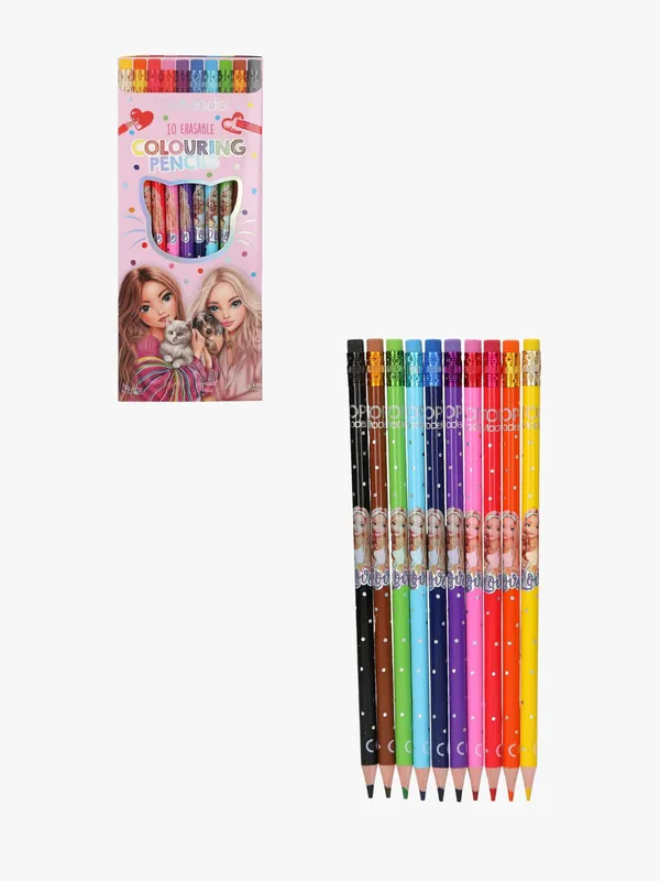TOPModel Färgpennor Med Suddgummi 10-Pack