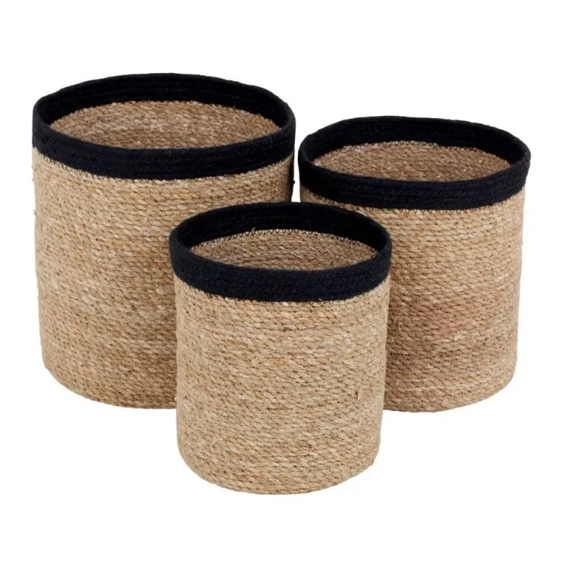 Dixie Emil korg sjögräs cylinder large 3 st Svart
