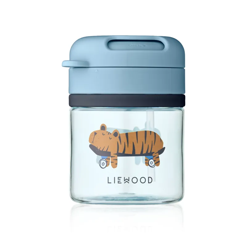 Liewood Mugg m. Sugrör – Pavia – 280 ml – Fun/Strand Blue