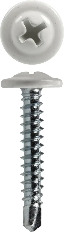 FIXX 1531682 Montageskruv 4.2 mm, borrspets, vit 25 mm, 100-pack