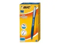 BIC ATLANTIS Soft - Kulspetspenna - blå - oljebaserat bläck - 1 mm - medel - indragbar (paket om 12)