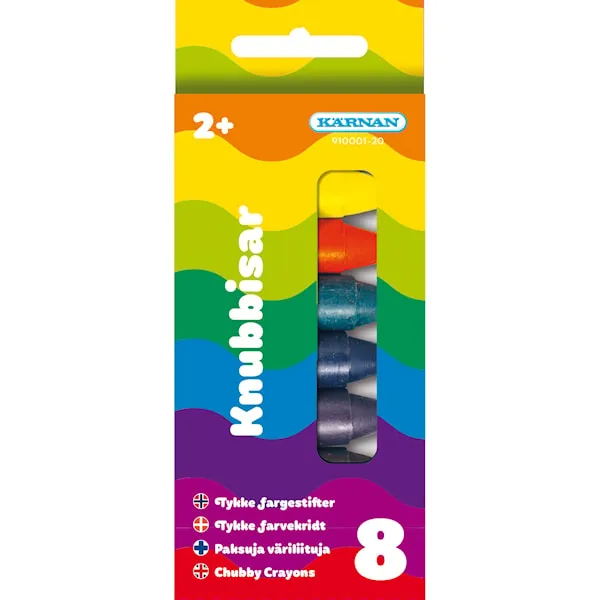 Knubbisar Barnkritor från 2 år 8-pack Kärnan