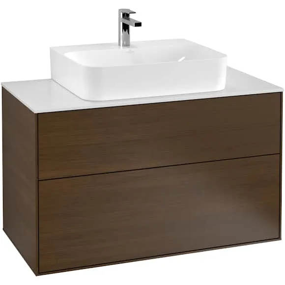 Tvättställsskåp Villeroy & Boch Finion med 2 Lådor och Bänkskiva för Centrerat Tvättställ (#4104)