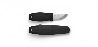 Morakniv Eldris, Single, Jaktkniv, Drop point, Rostfritt stål, Termoplastisk elastomer (TPE), Svart