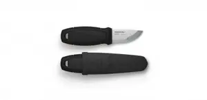 Morakniv Eldris, Single, Jaktkniv, Drop point, Rostfritt stål, Termoplastisk elastomer (TPE), Svart