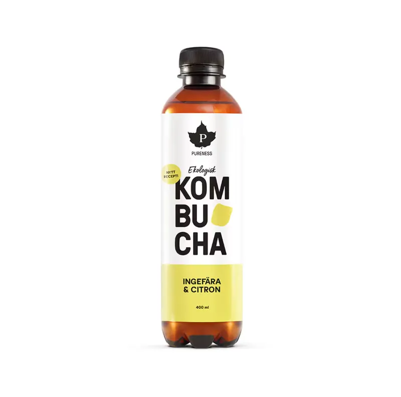 Pureness Ekologisk Kombucha Ingefära & Citron 400 ml