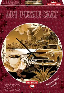 Pussel klocka - Kaffe 570 bitar