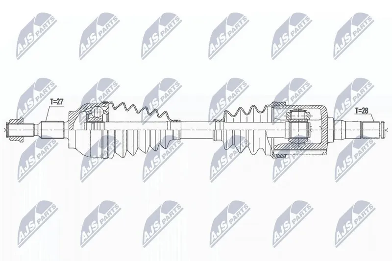 NTY NPW-FR-161 Drivaxel