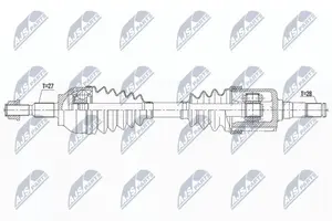NTY NPW-FR-161 Drivaxel