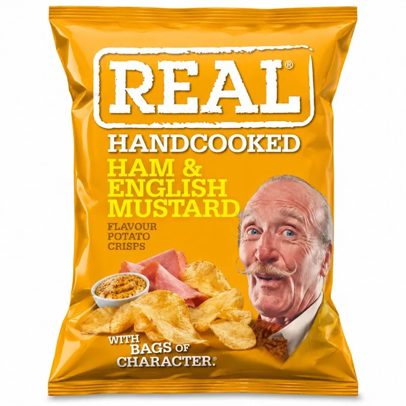 Real Chips - skinka och engelsk senap 35 g