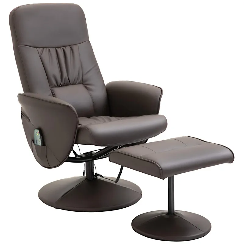 Ergonomisk Massagestol med Fotpall och Förvaring