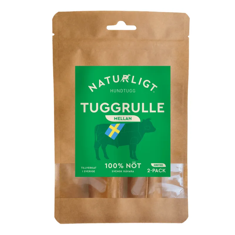 Naturligt Tuggrulle Mellan 2-pack
