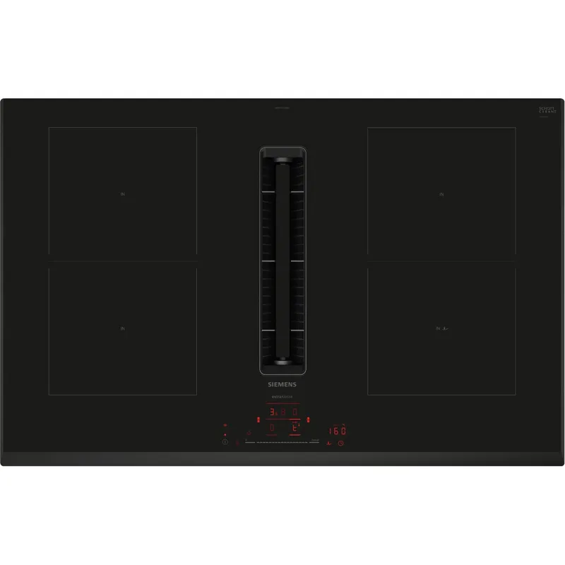 Siemens iQ500 ED851HQ26M, Svart, Inbyggnad, 80 cm, Zon induktionshäll, Keramik, 4 zon(er)