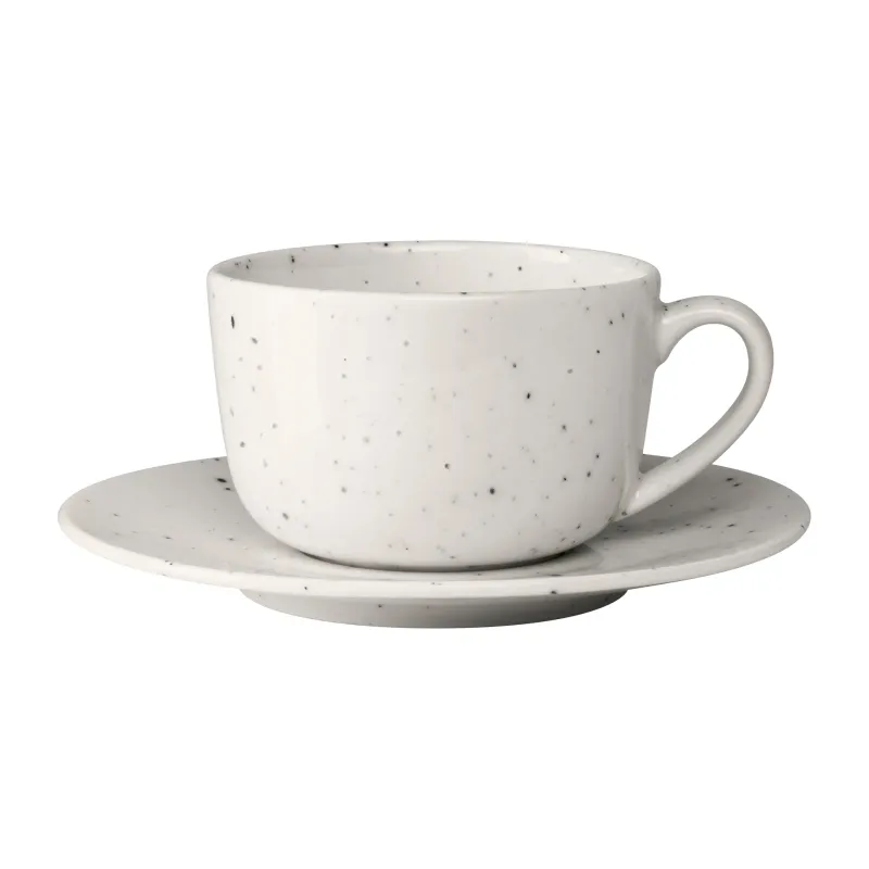 Scandi Living Freckle kopp med fat 26 cl Vit