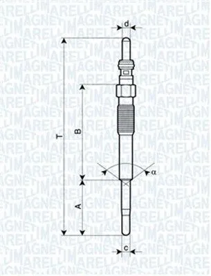 Glödstift MAGNETI MARELLI 062900080304