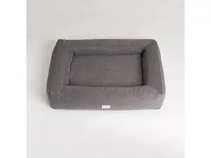 Box Bed Hundbädd Mörkgrå L
