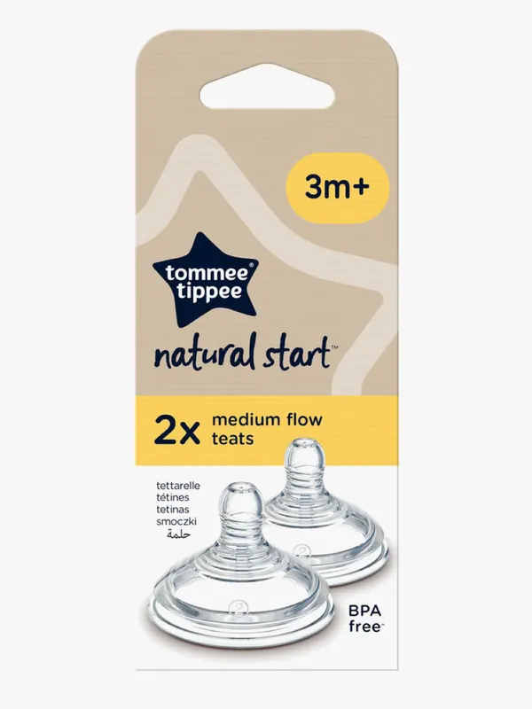 Tommee Tippee Natural Start Medium Flow Dinapp 2-Pack