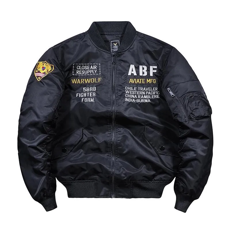 Ny høst bomberjakke herre brodert baseballuniform vår og høst stor størrelse jakke 4XL