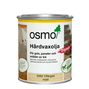 GOLVOLJA OSMO 3062 0,75LIT MATT ORIGINALET HÅRDVAXOLJA | Beijerbygg Byggmaterial