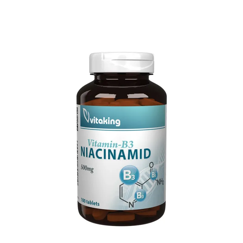 Vitaking – B3 Niacinamid, 500 mg, 100 tabletter