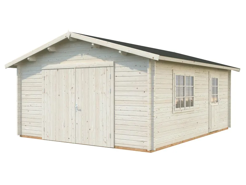 Palmako Roger Garage 24,8 m²/inv. 23,9 m², med port, impr. natur (#2938)
