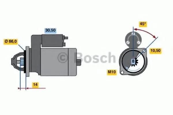 Startmotor BOSCH 0 986 016 730