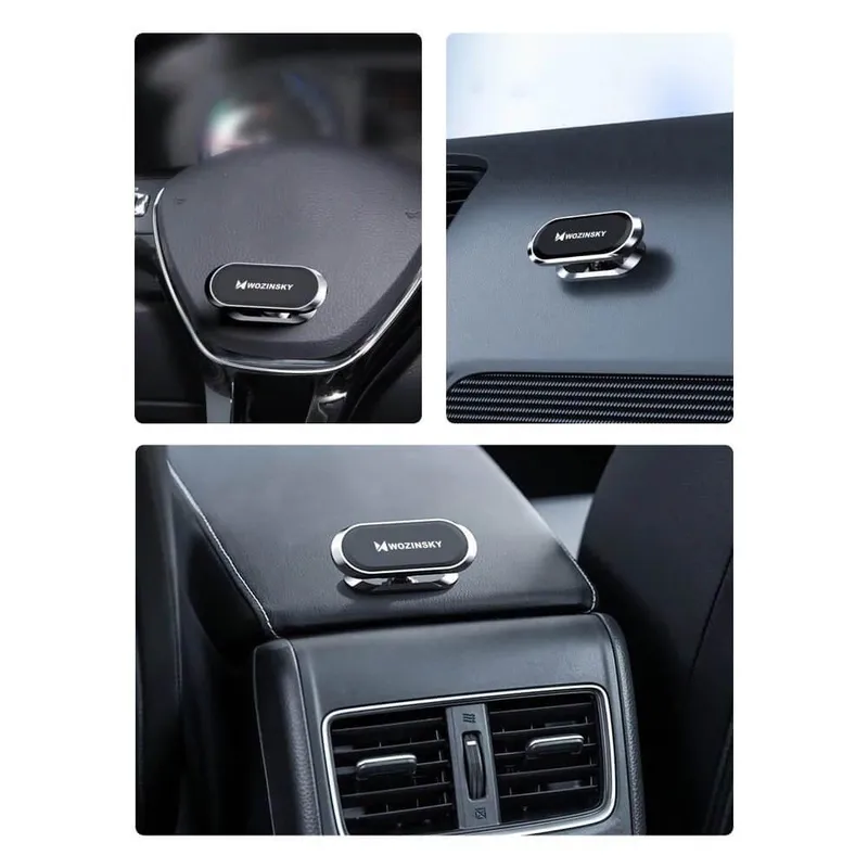 Wozinsky Self-Adhesive Magnetic Car Mount 360 for Dashboard Silver (WMH-06)