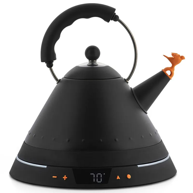 Alessi Elektrisk pipkittel 1,5 liter, svart