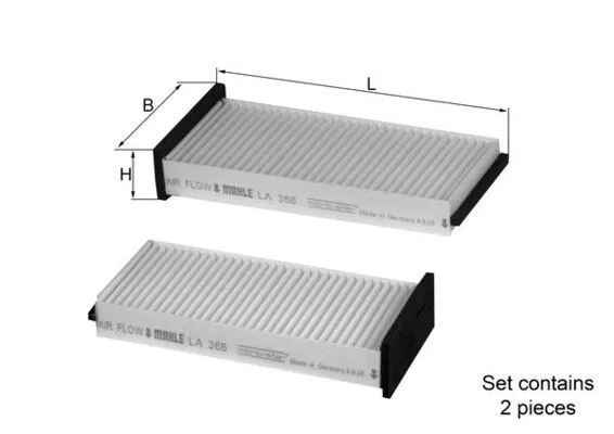 Kupéfilter MAHLE LA 366/S